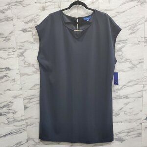 Apt 9 Dress Women Plus Size 2X Black Sleeveless Keyhole Neck Knee Length Comfort